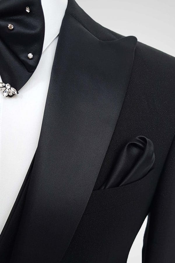 Costume barbati - Costum de ceremonie Negru Cu Sclipici Ocazie 3