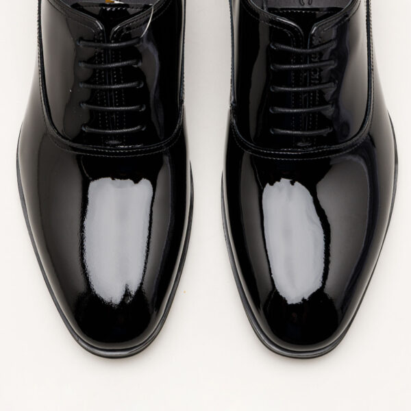 Pantofi Barbati - Pantofi barbati Monarch din piele lacuita oxford negru 3