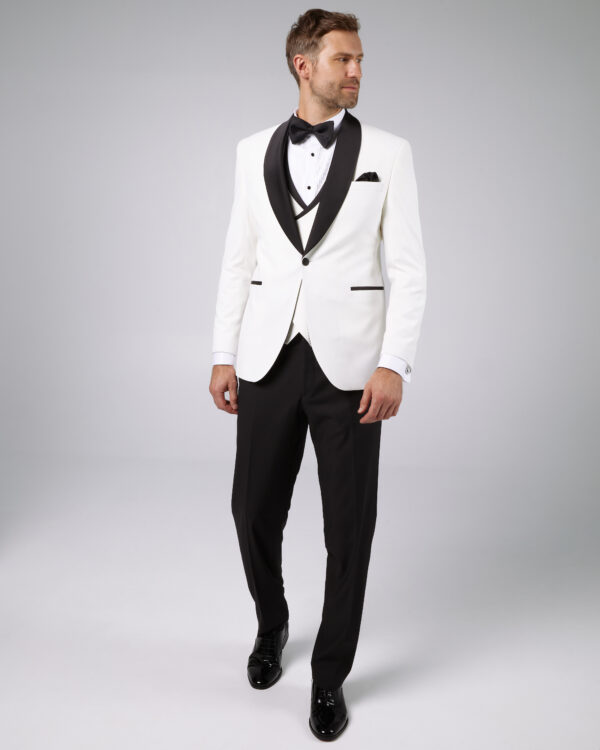 Costume barbati - Costum mire slimfit ceremonie alb