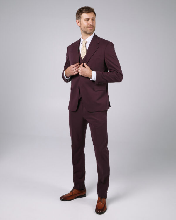 Costume barbati - Costum barbati clasic Grena Casual Lana