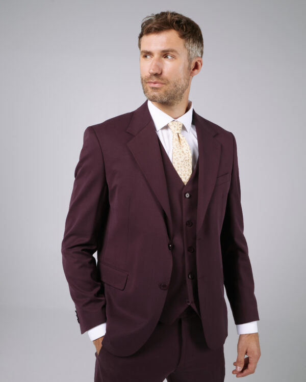 Costume barbati - Costum barbati clasic Grena Casual Lana 3