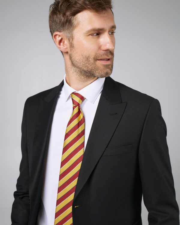 Costume barbati - Costum barbati Monarch for Men slimfit negru rever ascutit 3